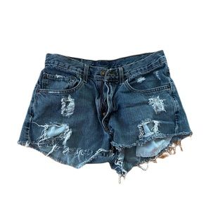 Distressed Jean Shorts